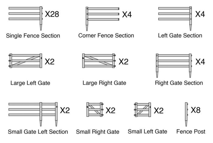 Walthers SceneMaster 4202 - HO 3-Rail Farm Fence - Kit