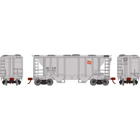 Athearn Roundhouse RND2310 HO Scale - PS-2 2003 2-Bay Covered Hopper - MILW #99677