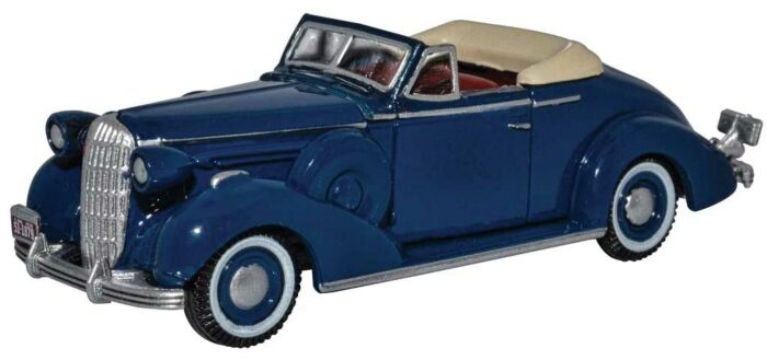 Oxford Diecast 87BS36005- HO 1936 Buick Special Convertible - Assembled -- Musketeer Blue
