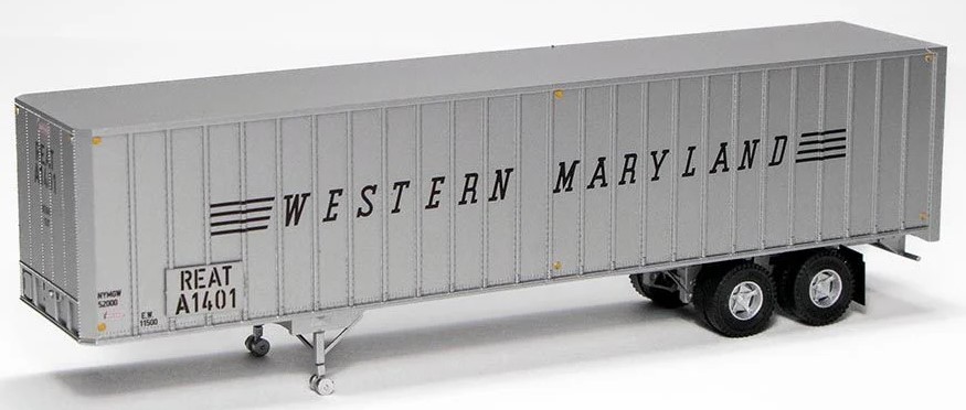 Rapido 403034 - HO 40Ft Fruehauf Exterior-Post Volume Van - Western Maryland #A1400