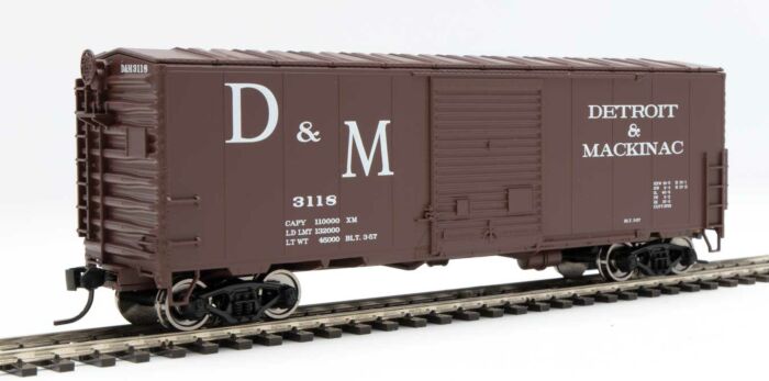 Walthers Mainline 45031 - HO 40ft ACF Modernized Welded Boxcar - Detroit & Mackinac #3118