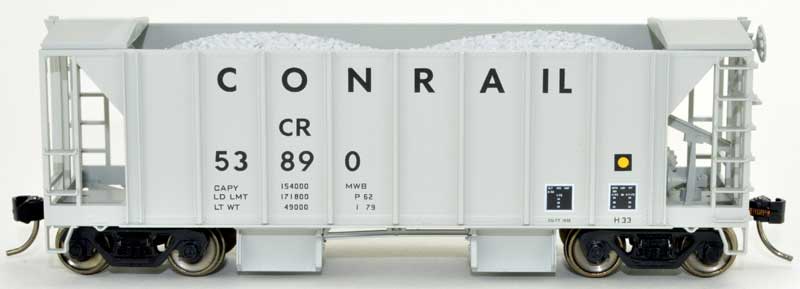 Bowser 43099 - HO RTR 70 Ton 2 Ballast Hopper w/ Side Chutes - Conrail #53830