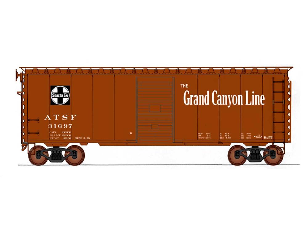 Intermountain 45430-06 - HO 40Ft PS-1 Boxcar - ATSF (Bx57 Grand Canyon) #31740