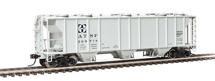 Walthers Mainline 7000 HO RTR - 50ft Pullman Standard PS-2 2893 3 Bay Covered Hopper- Santa Fe #3...