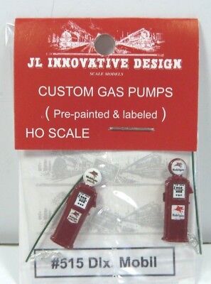 JL Innovative 515 - HO Deluxe Custom Gas Pumps - Mobil (2pk)