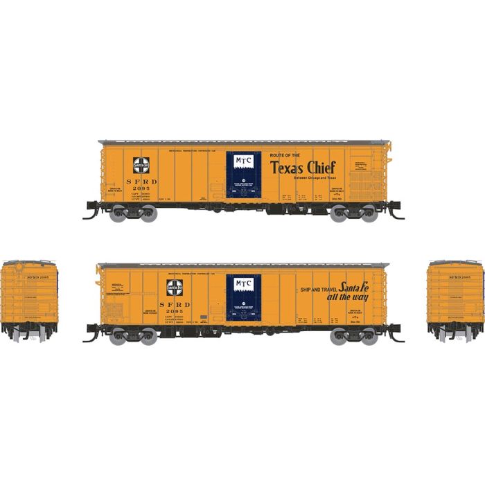 Rapido 561003-4 - N Santa Fe RR-56 Mechanical Reefer: Texas Chief Slogan: Single Car #2157