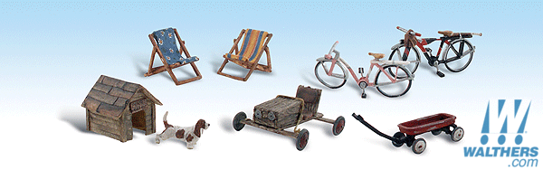 Woodland Scenics 1931 - HO Scenic Accents(R) - Backyard Basics (8/pkg)