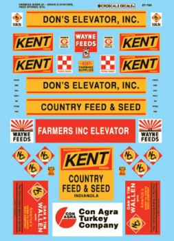Microscale 87-738 HO Scale - Structure Signs, Farming Community, 1960s+ - Waterslide Decal