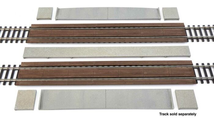 Walthers SceneMaster HO Scale Wood Grade Crossing – Laser-Cut Kit – 2-Pack 949-4159