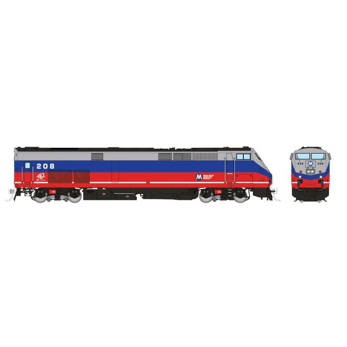 Rapido 85015 - HO GE P32AC-DM (DC/DCC/Sound): Metro North - Beachball Scheme: #208
