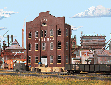 Walthers 3183 HO Cornerstone Background Building Kit-Plant No. 4