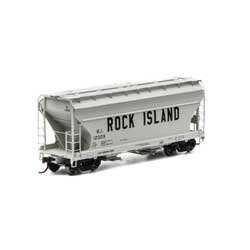 Athearn RTR 93995 - HO ACF 2970 Covered Hopper - Rock Island (3pk)