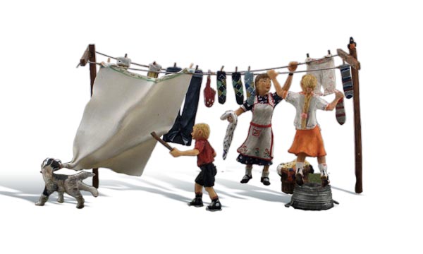 Woodland Scenics 1936 - HO Scenic Accents(R) - Wash Day Getaway (6pk)