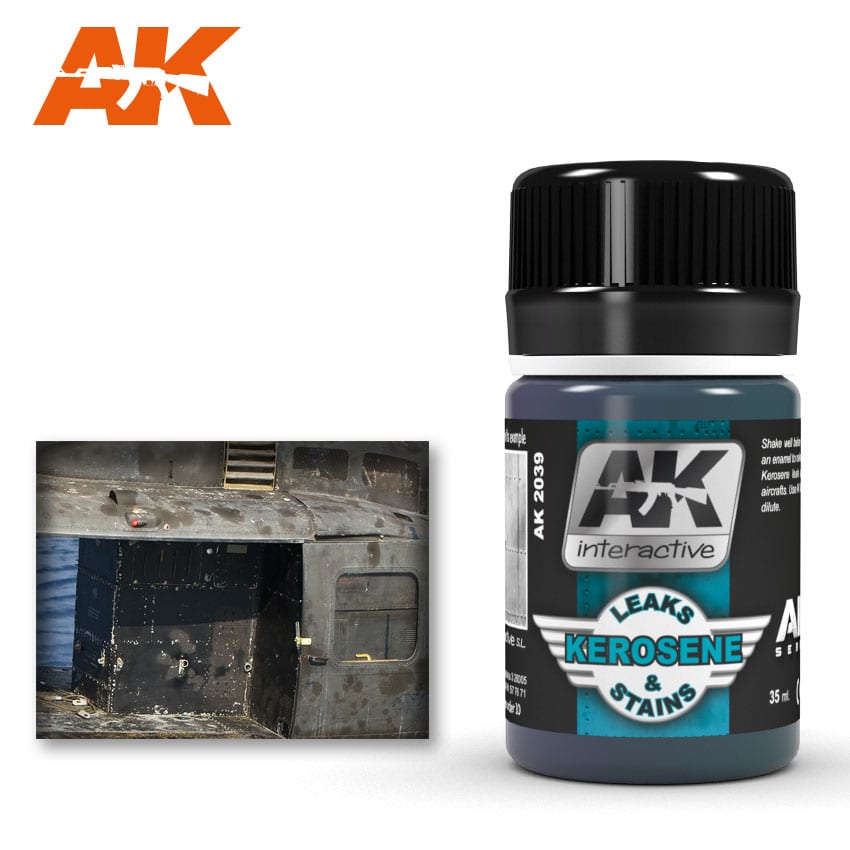 AK Interactive 2039 Air series Kerosene Leaks and Stains Kerosene Enamel Wash 35ml