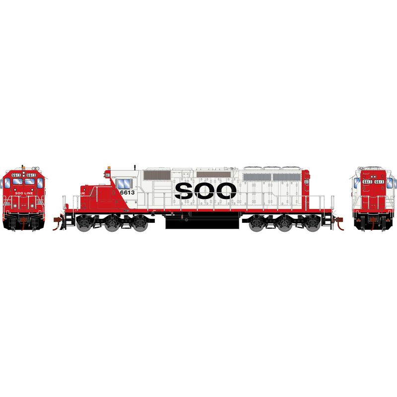 Athearn 1274 - HO EMD SD40-2 Locomotive with DCC & Sound, SOO #6613
