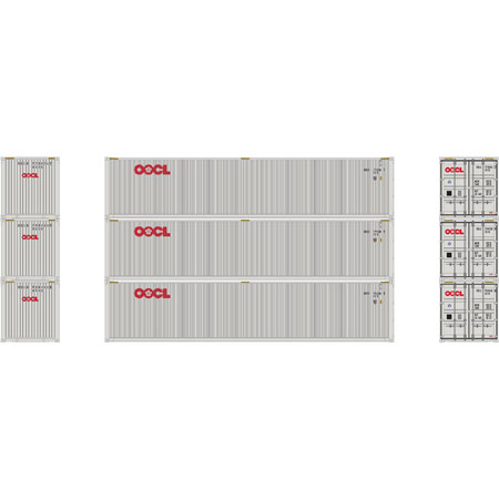 Athearn 27161 - HO 40ft Low-Cube Container - OOCL (3/pkg)
