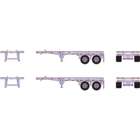 Athearn HO 27920 20 Ft Container Chassis, NOL - 2 units