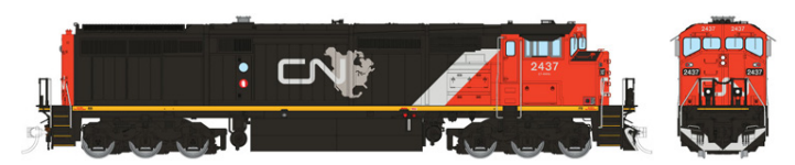 Rapido 24512 - HO Dash 8-40CM - DCC & Sound - Canadian National: North America #2440