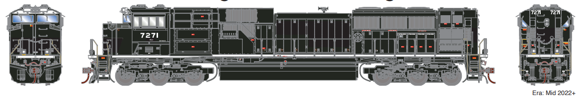 Athearn Genesis G75757 - HO SD70ACU - DCC Ready - Progress Rail Leasing (PRLX) #7271