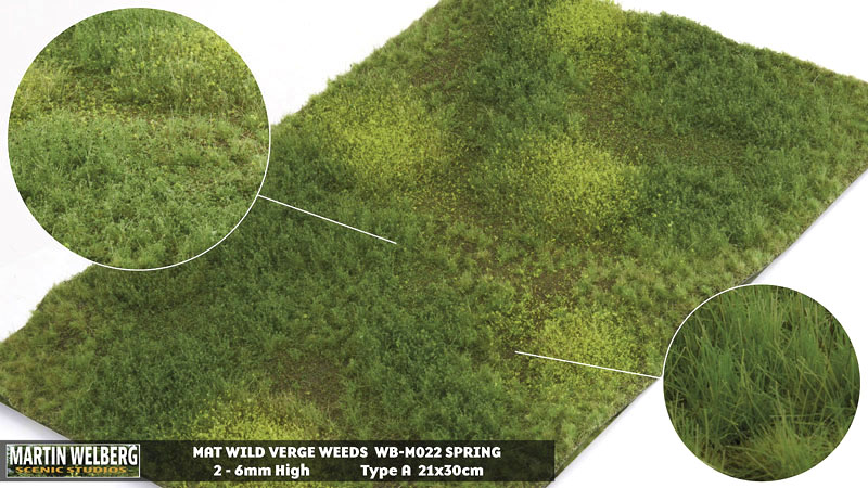 Martin Welberg Scenic Studios WB-M022 - Wild Verge - Spring w/ Weeds - Type A - 30cm X 21cm