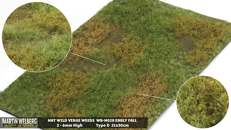 Martin Welberg Scenic Studios WB-M028 - Wild Verge - Early Fall w/ Weeds - Type D - 30cm X 21cm [...