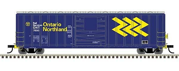 Atlas 20007001 - HO Berwick 50' Boxcar - Ready to Run - Master(R) -- Ontario Northland #7850 (blu...
