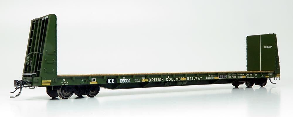 Rapido 147010 - HO 66ft Bulkhead Flatcar - Iowa, Chicago, & Eastern (ex-BC Patch) (6pk)