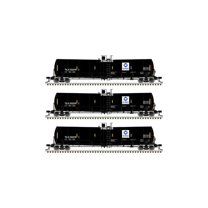 Atlas 20006885 - HO TRINITY 25,500 GALLON TANK CAR TILX (lOl Group) - 3-PACK 