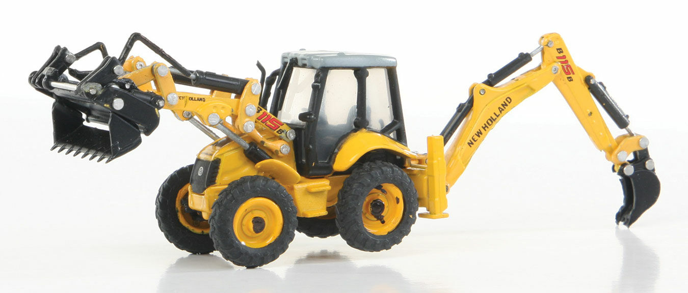Herpa Models 6514 - HO New Holland B115B Backhoe - Assembled - Yellow, Black