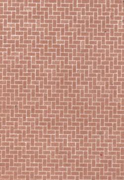 Plastruct 91884 Interlocking Brick Patterned Paving Paper (2pcs pkg)