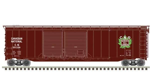 Atlas 20006570 - HO Postwar 50' Double-Door Boxcar - Ready to Run - Master(R) -- Canadian Nationa...