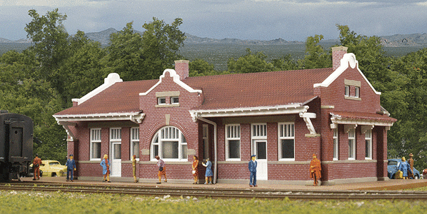 Walthers Cornerstone 3803 - N Scale Santa Fe-Style Brick Depot - Kit