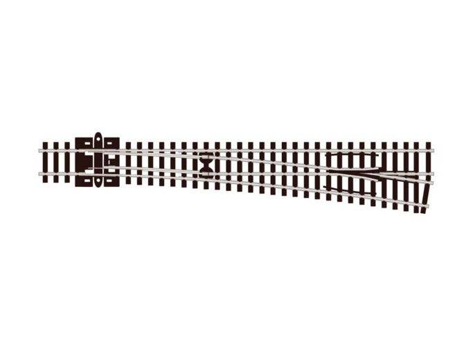 Peco SLE388 - N Scale Turnout Right-Hand #8 Code 80, Long, 36" Radius Diverging Route, Electrofro...