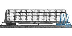 Jaeger 7900 HO Flat car load lumber Kit - Ranger  for Mckean Centerbeam Flat Cars