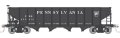 Rapido 178009-2 - HO H21A 4-Bay Hopper - Pennsylvania (PRR Black, Plain Keystone) #695513