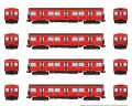 Rapido 206001 - HO TTC G-Class Subway - DC/Silent - A-B-B-A Train #5016+5217+5216+5017 (2 Married...