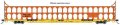 Walthers Mainline 8208 - HO 89' Flatcar w/Tri-Level Open Auto Rack - Ready to Run -- Denver & Rio...