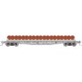 Rapido 138501-1 - HO F30D 50' Wheel Flat Car: ATSF - MOW: Single Car - #198205