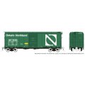 Rapido 182002-6 - HO 1937 AAR 40' Boxcar: Ontario Northland - Progressive Scheme: Single Car #909...
