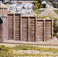 Woodland Scenics 1260 - All Scale Retaining Walls (Hydrocal Plaster Castings; pkg(3) -- Timbers