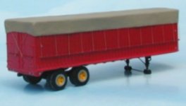 Sylvan Scale Models T-003 HO Scale - 34Ft Fruehauf Dura Van w/ Canvas Top - Unpainted and Resin C...