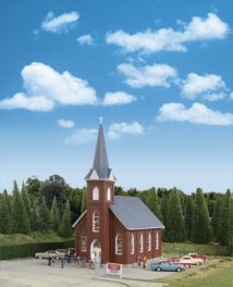 Walthers Cornerstone 3496 - HO Brick Church - Kit