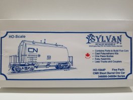 Sylvan Scale Models 1044P HO Scale - CNR Short Barrel Ore Car - Five Pack - Unpainted and Resin C...