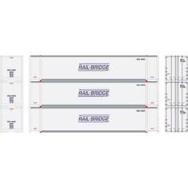 Athearn 27693 - HO RTR 48Ft Containers - Rail Bridge #2 (3pkg)