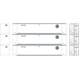 Athearn 27697 - HO RTR 48Ft Containers - BNSF #2 (3pkg)