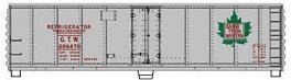 Accurail 8319 - HO Scale 40' Steel Reefer w/Hinged Door - Kit -- Grand Trunk Western #206478 (gra...