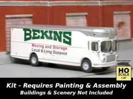 Sylvan Scale Models V-410-1 - 1951-55 Fageol Super Freighter Van - Bekins (Unpainted Kit)