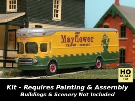 Sylvan Scale Models V-410-3 - Fageol Super Freighter Van - Mayflower (Unpainted Kit)