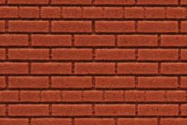 Chooch 8625 - HO/S/O Flexible Dark Red Brick Wall Sheet (2-Pack) - Large