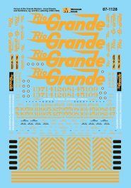 Microscale 871128 - HO Waterslide Decals - Rio Grande, Hood Diesels & Switchers (1962-1984)